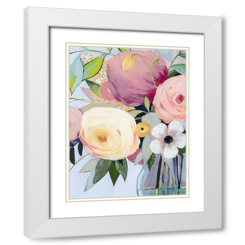 Georgia Bouquet I White Modern Wood Framed Art Print with Double Matting by Popp, Grace