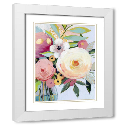 Georgia Bouquet II White Modern Wood Framed Art Print with Double Matting by Popp, Grace