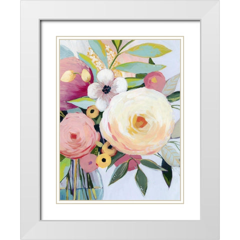 Georgia Bouquet II White Modern Wood Framed Art Print with Double Matting by Popp, Grace