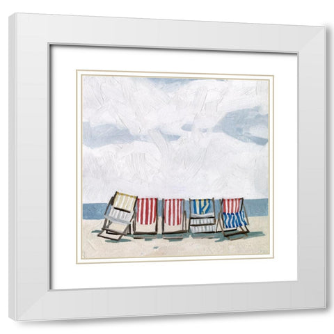 Beach Trip I White Modern Wood Framed Art Print with Double Matting by Scarvey, Emma