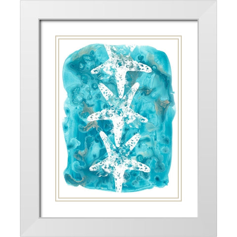 Seaside Shapes II White Modern Wood Framed Art Print with Double Matting by Vess, June Erica