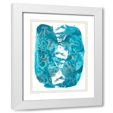 Seaside Shapes III White Modern Wood Framed Art Print with Double Matting by Vess, June Erica