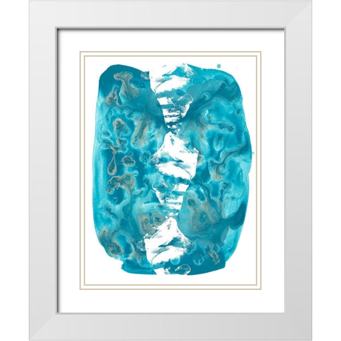 Seaside Shapes III White Modern Wood Framed Art Print with Double Matting by Vess, June Erica