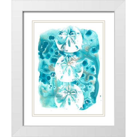 Seaside Shapes IV White Modern Wood Framed Art Print with Double Matting by Vess, June Erica