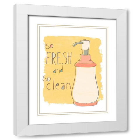 Potty Pun II White Modern Wood Framed Art Print with Double Matting by Vess, June Erica