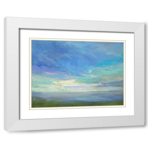 Siesta Key Sky Light White Modern Wood Framed Art Print with Double Matting by Finch, Sheila