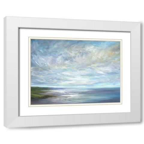 Crosswinds White Modern Wood Framed Art Print with Double Matting by Finch, Sheila