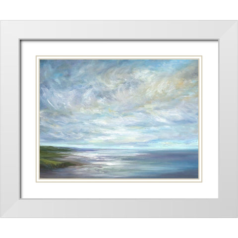 Crosswinds White Modern Wood Framed Art Print with Double Matting by Finch, Sheila
