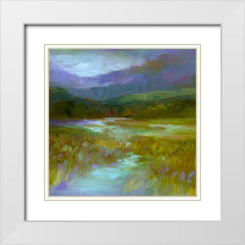 California White Modern Wood Framed Art Print with Double Matting by Finch, Sheila