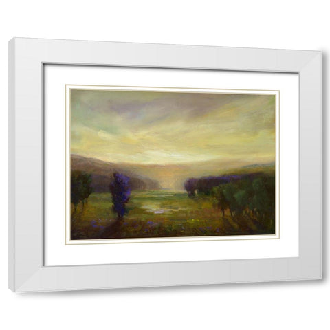 Carried by the Light White Modern Wood Framed Art Print with Double Matting by Finch, Sheila