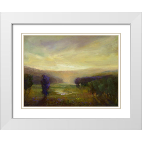 Carried by the Light White Modern Wood Framed Art Print with Double Matting by Finch, Sheila