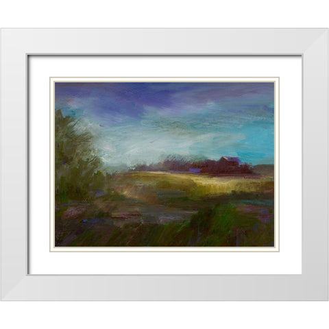 Sun and Wind White Modern Wood Framed Art Print with Double Matting by Finch, Sheila