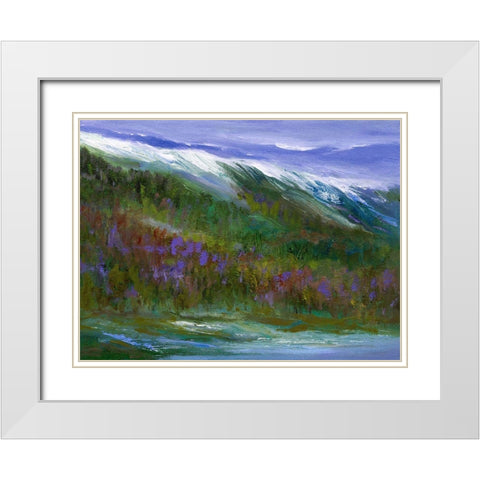 Sierras White Modern Wood Framed Art Print with Double Matting by Finch, Sheila