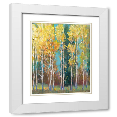 Aspen Grove I White Modern Wood Framed Art Print with Double Matting by OToole, Tim