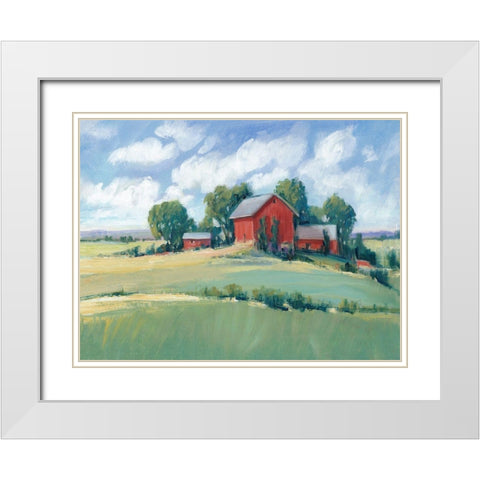 Rural Farmland I White Modern Wood Framed Art Print with Double Matting by OToole, Tim