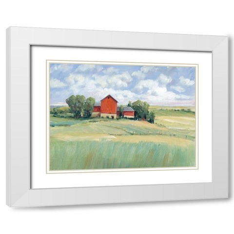 Rural Farmland II White Modern Wood Framed Art Print with Double Matting by OToole, Tim