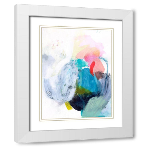 Snapdragon Falls II White Modern Wood Framed Art Print with Double Matting by Borges, Victoria