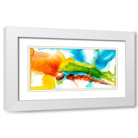 Primary Plume II White Modern Wood Framed Art Print with Double Matting by Goldberger, Jennifer