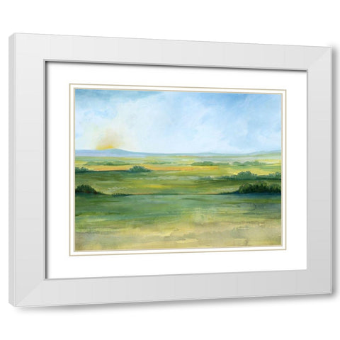 Sunlit Vale II White Modern Wood Framed Art Print with Double Matting by Popp, Grace