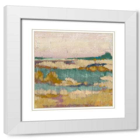 Marsh Impressions I White Modern Wood Framed Art Print with Double Matting by Zarris, Chariklia