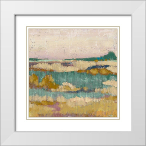 Marsh Impressions I White Modern Wood Framed Art Print with Double Matting by Zarris, Chariklia