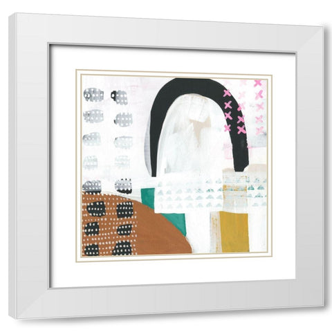 Melody II White Modern Wood Framed Art Print with Double Matting by Zarris, Chariklia