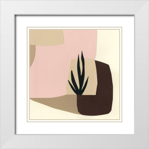 Tinted Dimensions I White Modern Wood Framed Art Print with Double Matting by Stramel, Renee W.