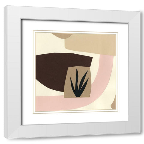Tinted Dimensions II White Modern Wood Framed Art Print with Double Matting by Stramel, Renee W.