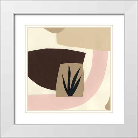 Tinted Dimensions II White Modern Wood Framed Art Print with Double Matting by Stramel, Renee W.