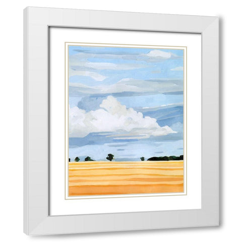 Pale Cloudscape I White Modern Wood Framed Art Print with Double Matting by Scarvey, Emma