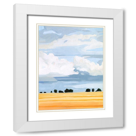 Pale Cloudscape II White Modern Wood Framed Art Print with Double Matting by Scarvey, Emma