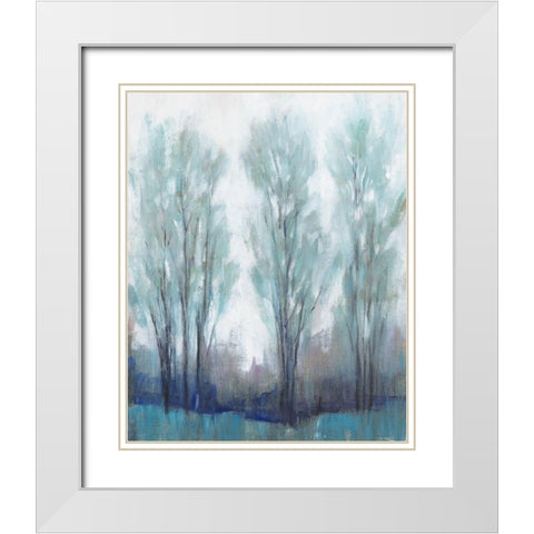 Through the Clearing I White Modern Wood Framed Art Print with Double Matting by OToole, Tim