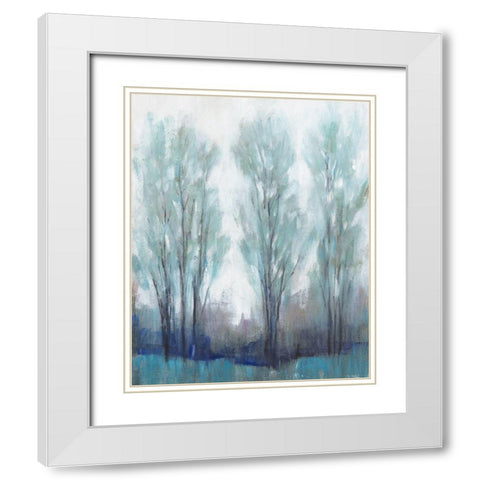 Through the Clearing I White Modern Wood Framed Art Print with Double Matting by OToole, Tim