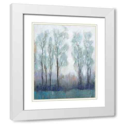 Through the Clearing II White Modern Wood Framed Art Print with Double Matting by OToole, Tim