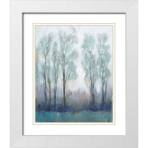 Through the Clearing II White Modern Wood Framed Art Print with Double Matting by OToole, Tim
