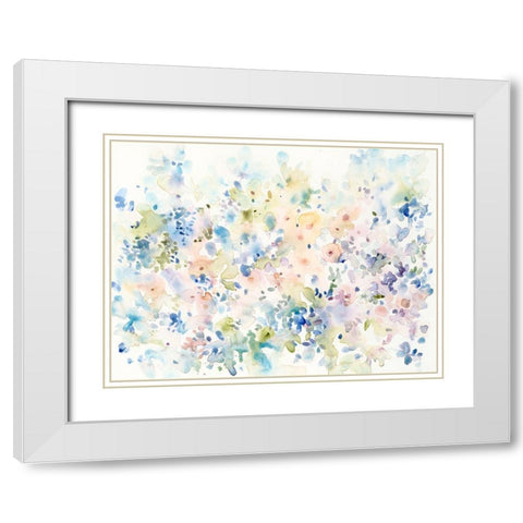 Flowing Colors II White Modern Wood Framed Art Print with Double Matting by OToole, Tim