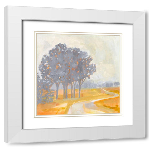 Sylvan Path I White Modern Wood Framed Art Print with Double Matting by Borges, Victoria