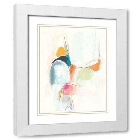 Factotum II White Modern Wood Framed Art Print with Double Matting by Vess, June Erica