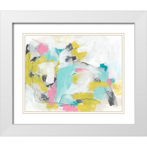 New Slang I White Modern Wood Framed Art Print with Double Matting by Vess, June Erica