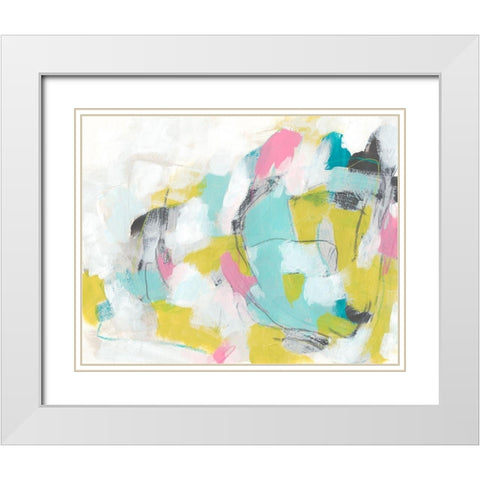 New Slang II White Modern Wood Framed Art Print with Double Matting by Vess, June Erica