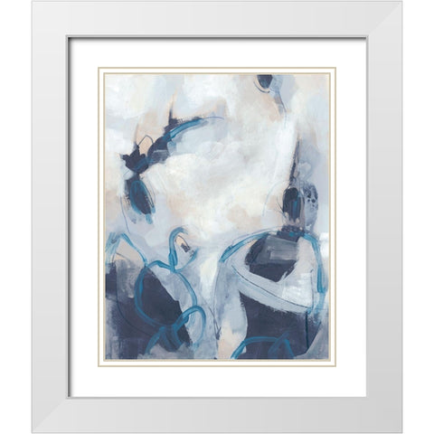 Blue Process I White Modern Wood Framed Art Print with Double Matting by Vess, June Erica