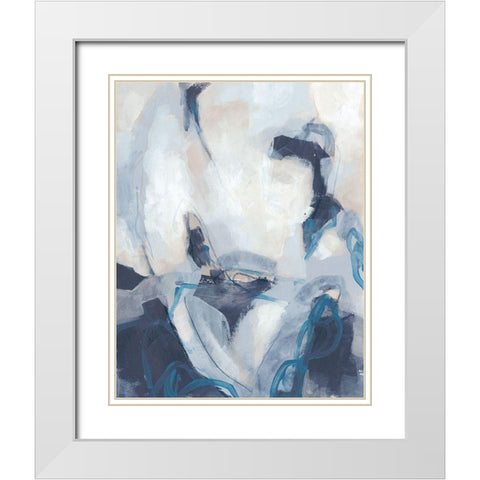 Blue Process II White Modern Wood Framed Art Print with Double Matting by Vess, June Erica