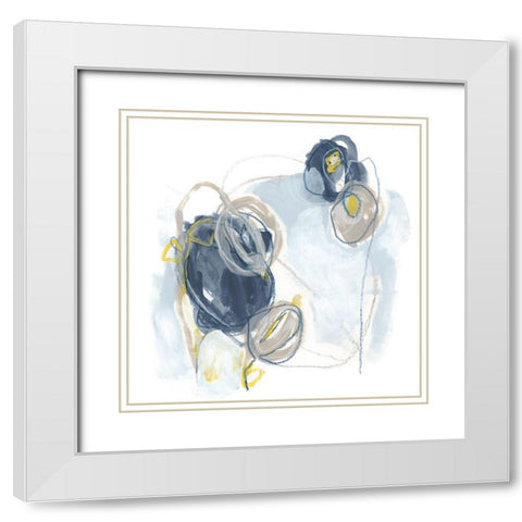 Garden Tumble II White Modern Wood Framed Art Print with Double Matting by Vess, June Erica