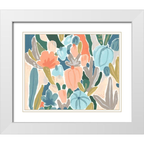 Meadow Gala II White Modern Wood Framed Art Print with Double Matting by Vess, June Erica