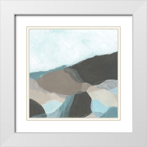 Riverbend Valley II White Modern Wood Framed Art Print with Double Matting by Vess, June Erica