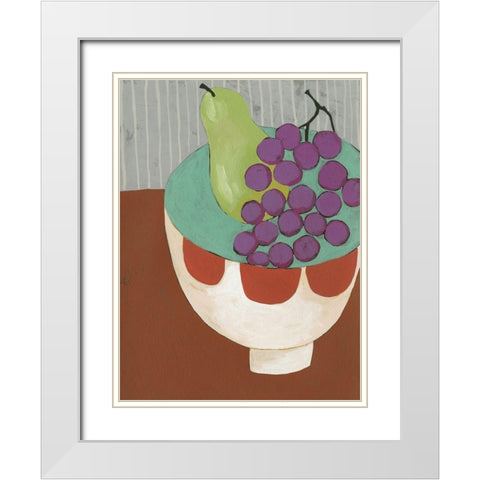 Modern Fruit II White Modern Wood Framed Art Print with Double Matting by Zarris, Chariklia