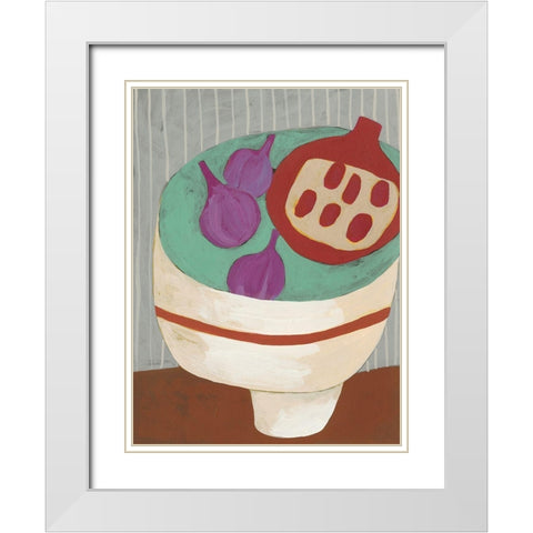 Modern Fruit III White Modern Wood Framed Art Print with Double Matting by Zarris, Chariklia