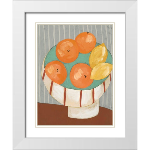 Modern Fruit IV White Modern Wood Framed Art Print with Double Matting by Zarris, Chariklia