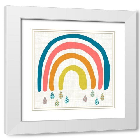 Rainbow Day I White Modern Wood Framed Art Print with Double Matting by Zarris, Chariklia