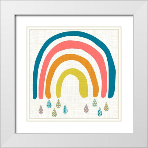 Rainbow Day I White Modern Wood Framed Art Print with Double Matting by Zarris, Chariklia